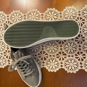 Olive Green Canvas Platform Sneakers